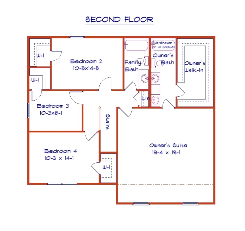 The Sophia - Second Floor-Opt 4 BR Plan w/WP